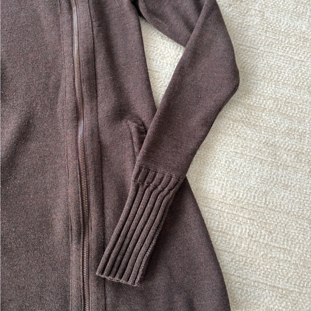 Athleta Chocolate Brown Chill Factor Sweater Coat - Picture 3 of 9